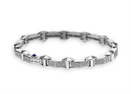 Silver Plated CZ Studded Tennis Bracelet